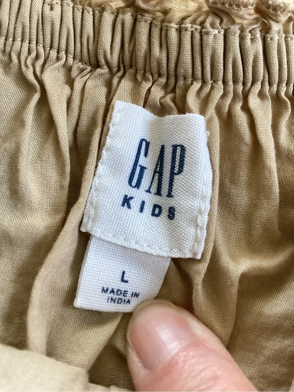 Gap Tan Smocked Eyelet Dress